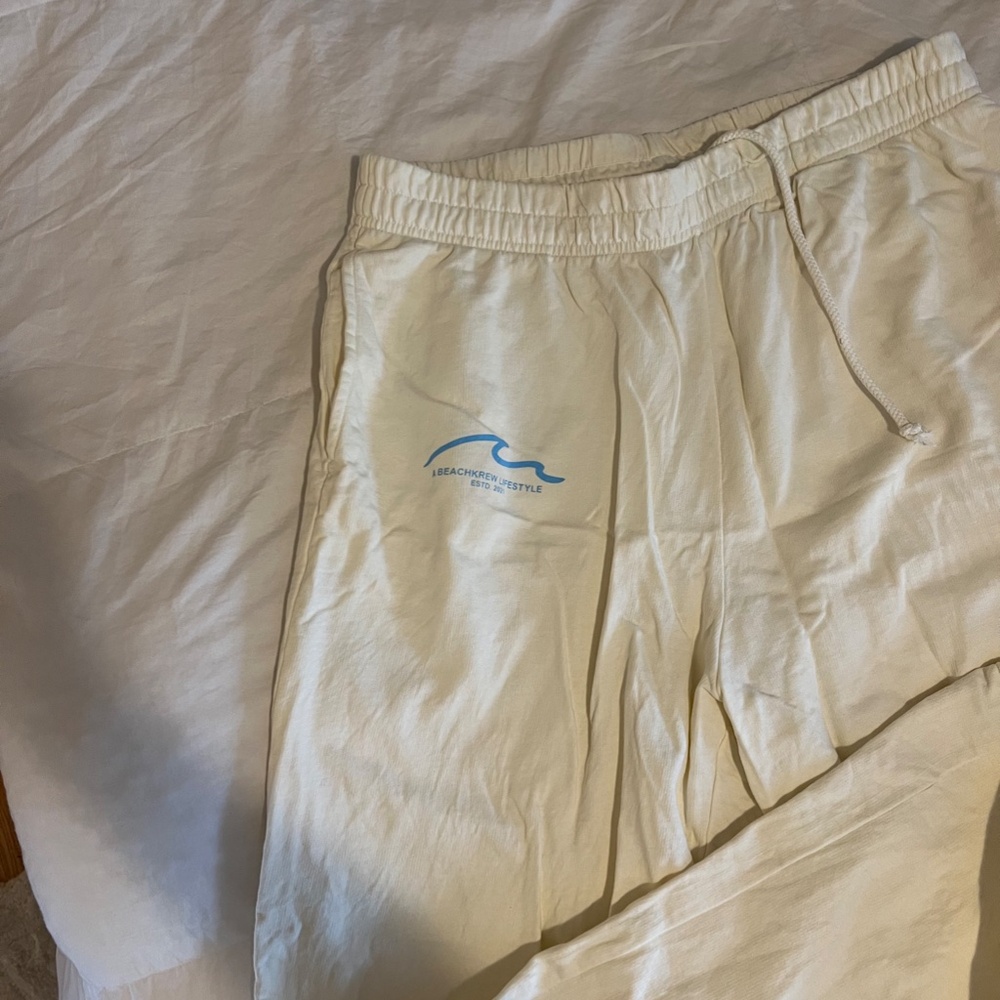 KEEP THE FEELING ALIVE WIDE LEG SWEATPANTS - VANILLA - Picture 5 of 8